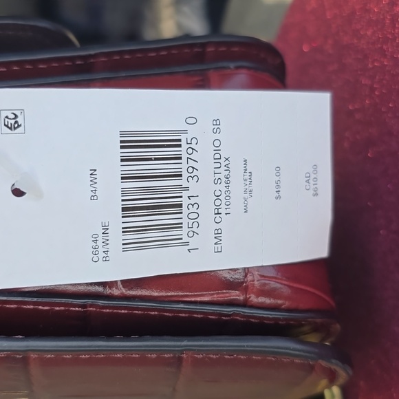 🎉HP🎉Coach 🤎NWT🤎 Croc Studio Shoulder Purse - STUNNING!🤎🤎🤎 - Picture 7 of 15